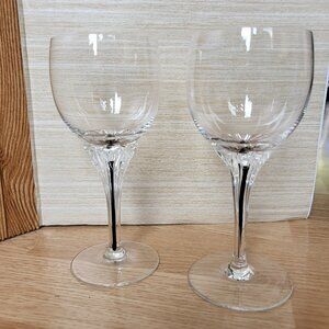 2 Vintage Belfor Crystal Wine Glasses "Exquisite" Series"